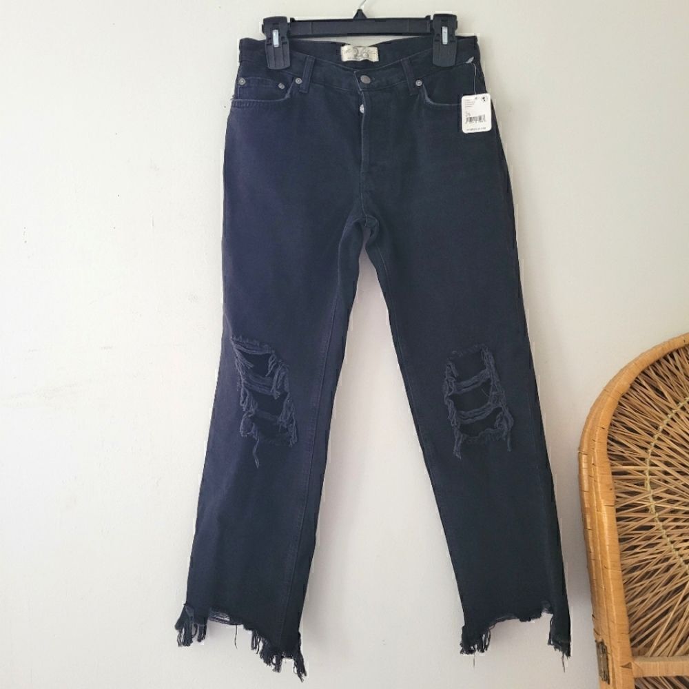 We The Free Maggie Jeans Straight Leg Onyx 26